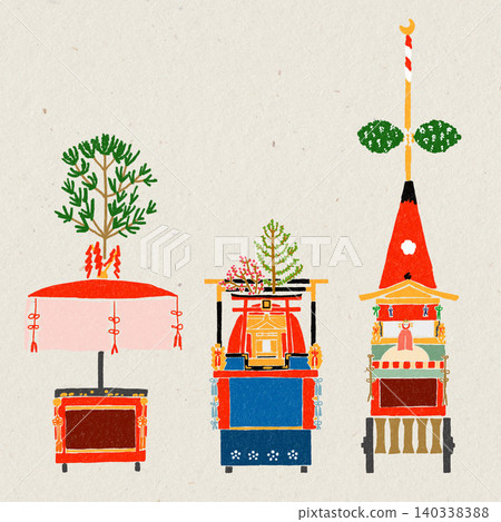 祗園祭：四條笠穗子、油天神山、月穗子 140338388