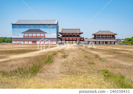 Daigokumon Gate and East Tower, Heijo-kyo Historical Park, Nara City, Nara Prefecture 140338431