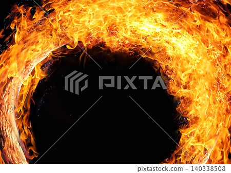 Abstract background of burning flames against a black background Abstract background of burning flames against a black background 140338508