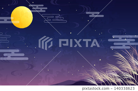 Autumn Moon Viewing Background 2_Horizontal 140338623
