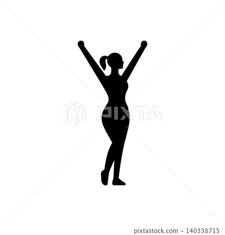 Confident Weight Loss Success Icon Confident Weight Loss Success Icon 140338715