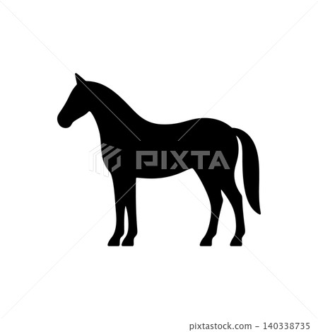 Equine Silhouette Icon Equine Silhouette Icon 140338735