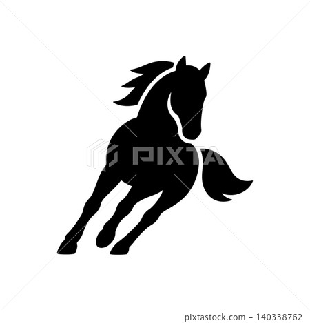 Powerful Galloping Charger Motion Icon Powerful Galloping Charger Motion Icon 140338762