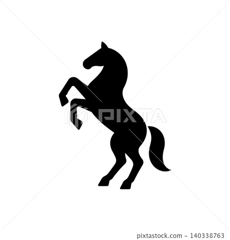 Majestic Rearing Stallion Power Icon Majestic Rearing Stallion Power Icon 140338763