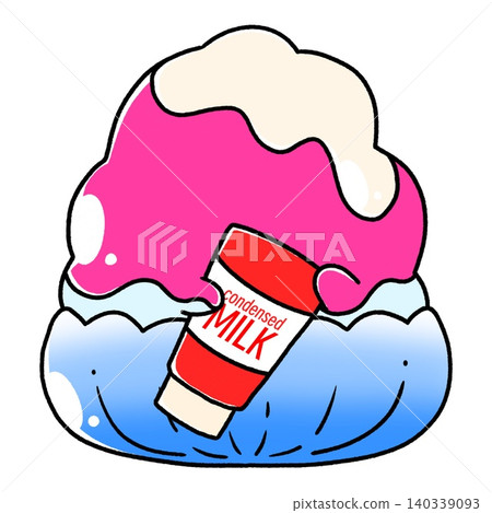 Cool shaved ice | Hug with condensed milk (faceless) Cool shaved ice | Hug with condensed milk (faceless) 140339093