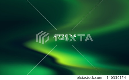Aurora borealis vector background. Abstract northern lights gradient banner with emerald green blurred neon wavy stripes. Trendy fluid liquid texture cosmic wallpaper design with copy space. Aurora borealis vector background. Abstract northern lights gradient banner with emerald green blurred neon wavy stripes. Trendy fluid liquid texture cosmic wallpaper design with copy space. 140339154