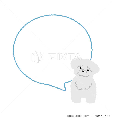 Dog speech bubble template - Maltese Dog speech bubble template - Maltese 140339628