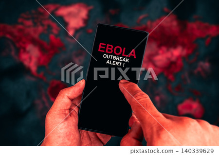 Ebola Outbreak Alert on Smartphone Ebola Outbreak Alert on Smartphone 140339629