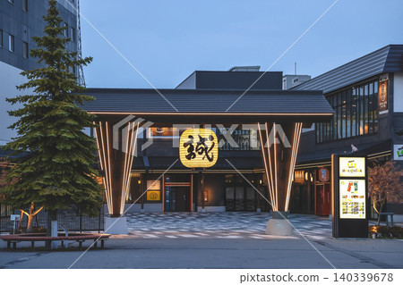 April 26 2026 Hakodate entrance gate illuminated with traditional lantern night April 26 2026 Hakodate entrance gate illuminated with traditional lantern night 140339678