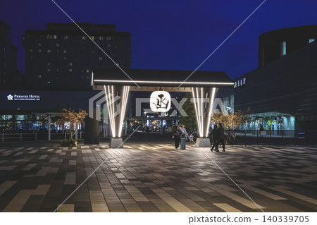 April 26 2026 Hakodate entrance gate illuminated with traditional lantern night April 26 2026 Hakodate entrance gate illuminated with traditional lantern night 140339705