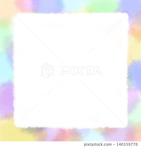 A frame with colorful balloons and polka dots like soap bubbles. 140339778