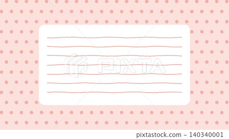 Hand-drawn style stationery frame with polka dots (red) Hand-drawn style stationery frame with polka dots (red) 140340001