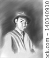 Portrait style, black and white photograph 140340910