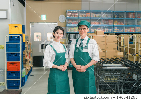 supermarket, backyard, salesperson 140341265