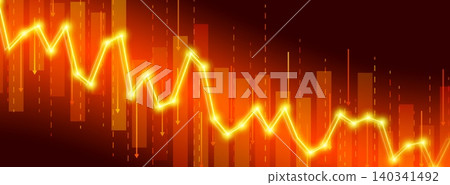 Financial stock market graph, downing stick chart 140341492