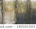 Condensation and water droplet texture on window glass Condensation and water droplet texture on window glass 140341503