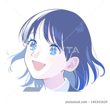 一位面帶希望微笑的女性插圖 一位面帶希望微笑的女性插圖 140341620