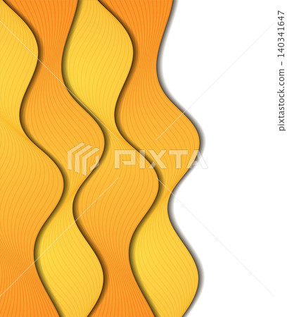 Orange paper waves minimal abstract elegant background 140341647
