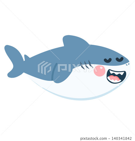 Adorable Cartoon Shark Character Design Adorable Cartoon Shark Character Design 140341842