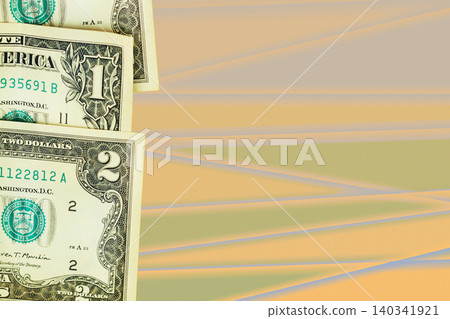 Bills,banknotes in denominations of one, two dollars.Handbag,wallet,clutch Bills,banknotes in denominations of one, two dollars.Handbag,wallet,clutch 140341921