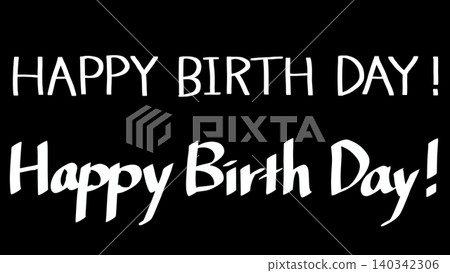 一套馬克筆風格的手寫字母：生日快樂 140342306