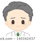 A man in a white coat with tears in his eyes 140342437