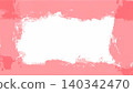 Vibrant pink paint splatter and abstract watercolor brush texture on white. 140342470