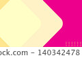 Vibrant abstract background with a large magenta arrow shape contrasting against soft cream layers and a subtle dot pattern. 140342478
