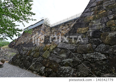 The magnificent stone walls of Tomioka Castle Park 140342779