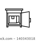 快遞盒向量圖標 140343018
