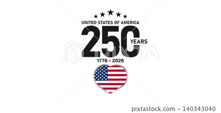 America 250 Patriotic Heart Design 140343040