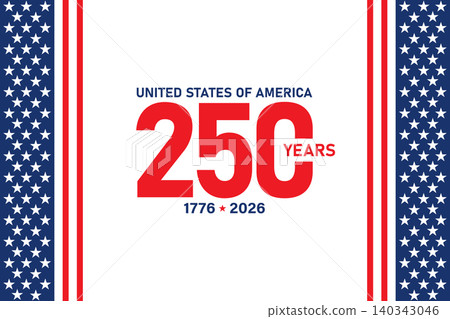 America 250 Patriotic Banner Background America 250 Patriotic Banner Background 140343046