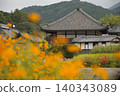 Autumn flowers and Asuka-dera Temple 140343089