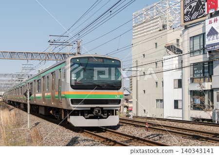 [Tokaido Line E231 series, Odawara Station] 140343141