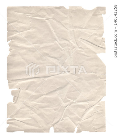 Wrinkled paper texture monochrome isolated on white 140343259