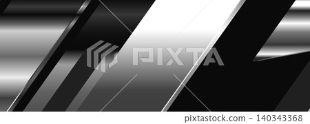 Abstract metallic diagonal background with black and silver gradient geometric bands. Abstract metallic diagonal background with black and silver gradient geometric bands. 140343368