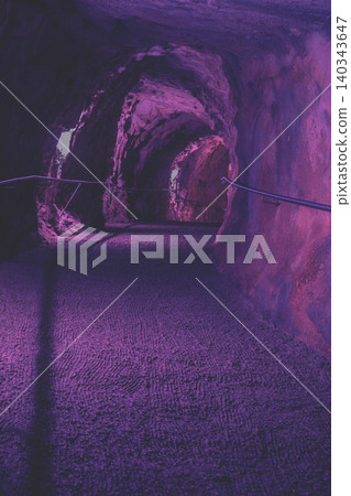 Tunnel in the rock. The Rosh HaNikra grottoes, Israel 140343647