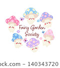 Cute mushroom with floral pattern decoration 140343720