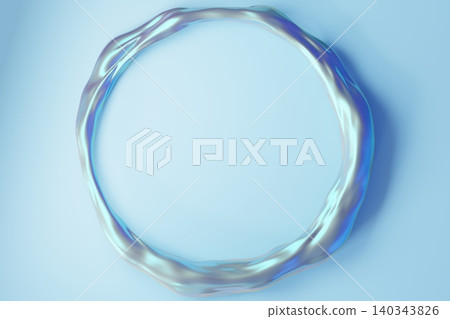 This artwork displays a blue circle created in 3D format. The design features a smooth and detailed surface. There is ample space in the center for adding text or graphics This artwork displays a blue circle created in 3D format. The design features a smooth and detailed surface. There is ample space in the center for adding text or graphics 140343826