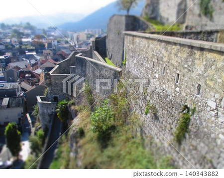 Lourdes Castle, France (diorama style) Lourdes Castle, France (diorama style) 140343882