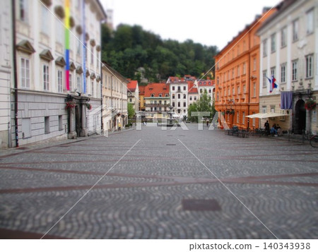 A diorama-style depiction of a city in Ljubljana, Slovenia. A diorama-style depiction of a city in Ljubljana, Slovenia. 140343938