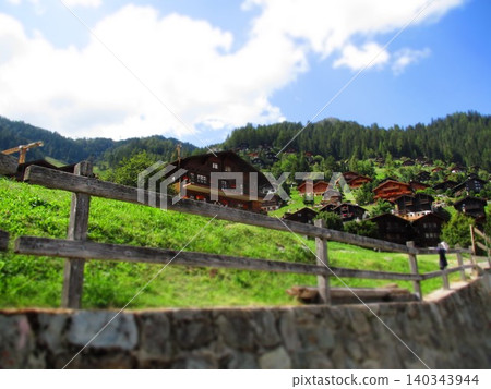 Griments, Switzerland - Diorama style 140343944