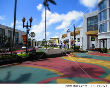Guam Tumon Streetscape Diorama Style 140343971