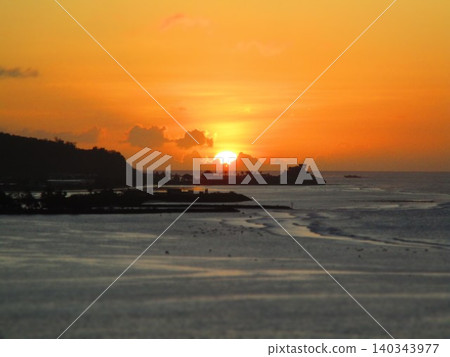 Guam sunset, diorama style Guam sunset, diorama style 140343977