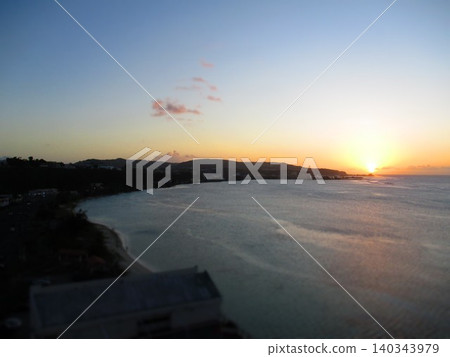 Guam sunset, diorama style Guam sunset, diorama style 140343979