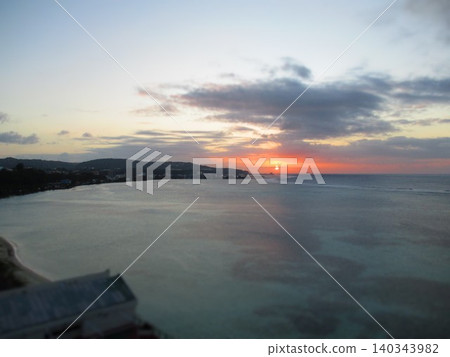 Guam sunset, diorama style Guam sunset, diorama style 140343982