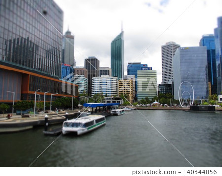 Australia, Perth, Elizabeth Quay, Diorama Style Australia, Perth, Elizabeth Quay, Diorama Style 140344056