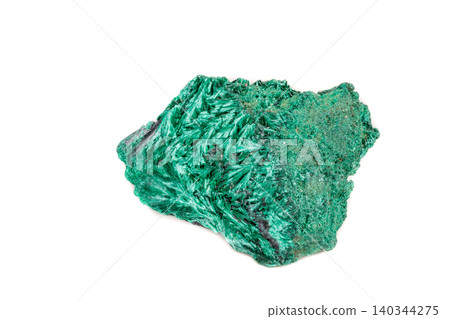 Macro mineral stone plisoviy, plush, satin malachite on a white background Macro mineral stone plisoviy, plush, satin malachite on a white background 140344275