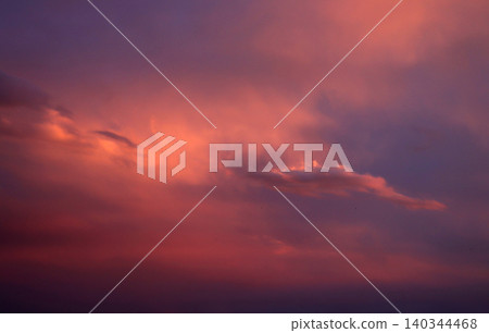 Red clouds at sunset. Dramatic sunset sky Red clouds at sunset. Dramatic sunset sky 140344468
