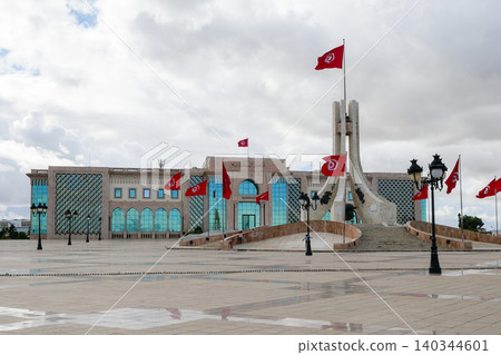 Tunisia, Tunis, Kasbah Square, City Hall and Monument Tunisia, Tunis, Kasbah Square, City Hall and Monument 140344601